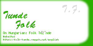 tunde folk business card